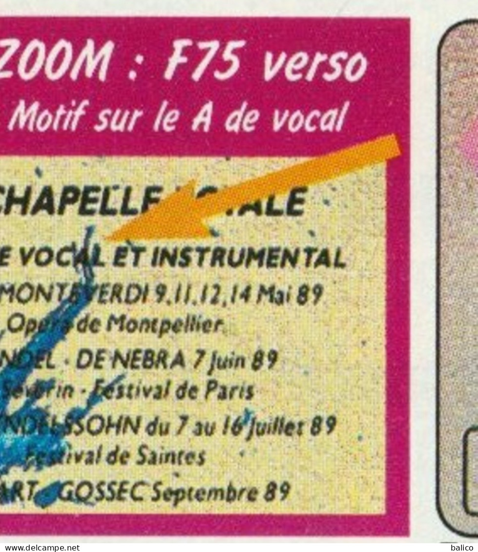 MECENE De La La Chapelle Royale 2 - 50 Unités SC 4 - Neuve Sous Blister - Réf, F 75 - Motif Sur Le A De Vocal- Côte 27 € - 1989