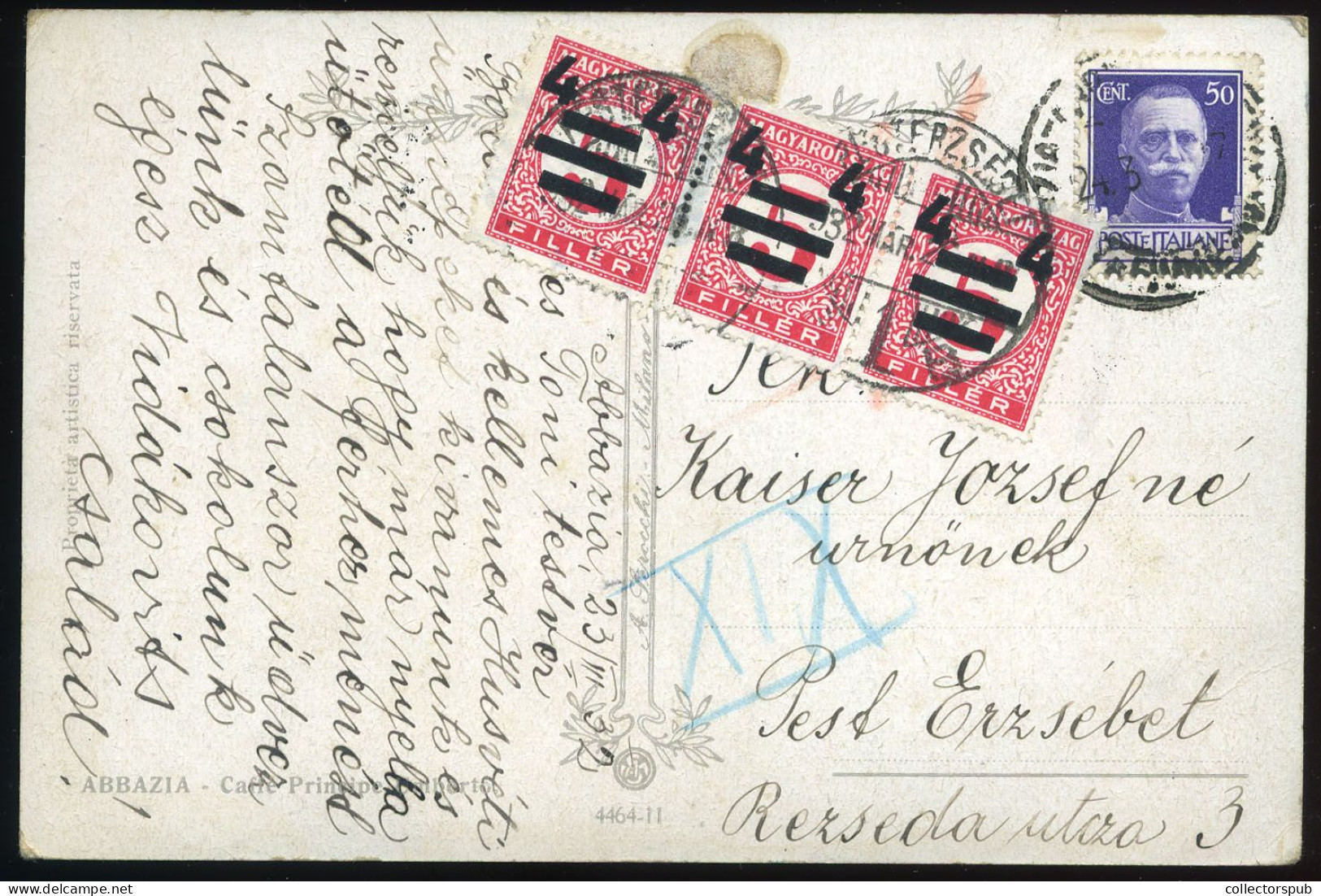 1932. Postcard From Italy, With Rare Postage Due Stamps - Port Dû (Taxe)