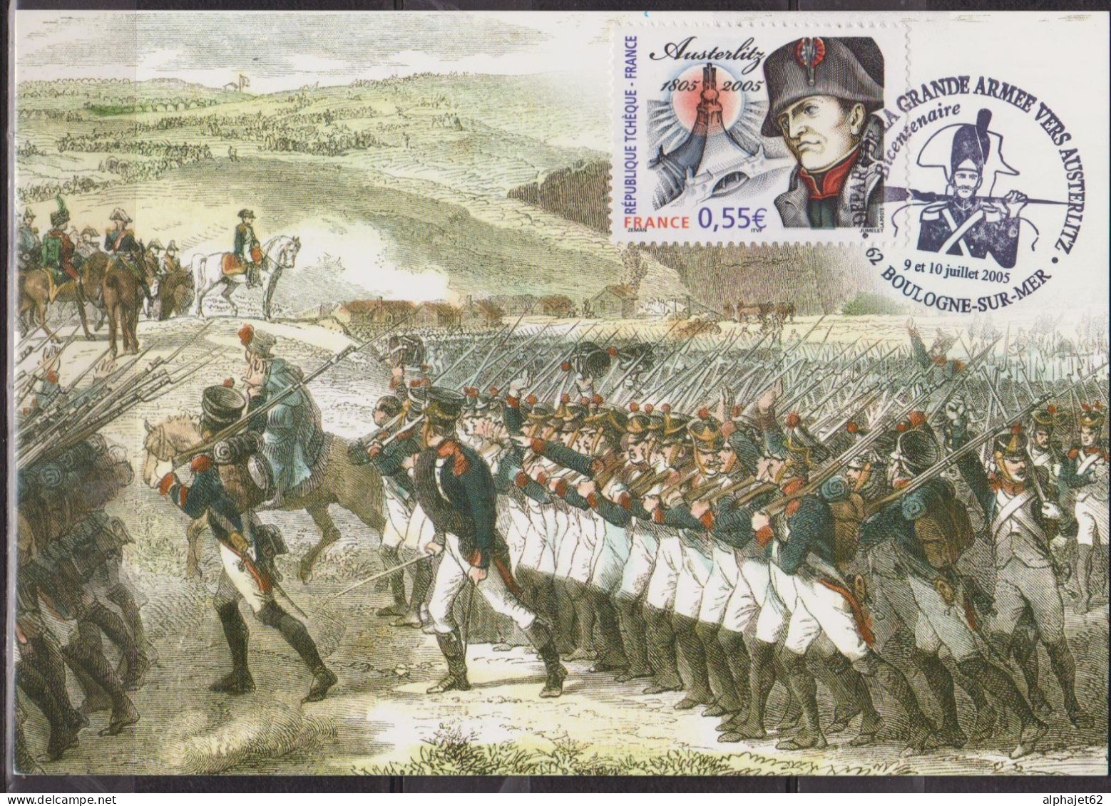 Napoléon - Austerlitz - Camp De Boulogne - FRANCE - Carte Maximum - Grande Armée - Boulogne Sur Mer - N° 3782 - 2005 - Napoleon