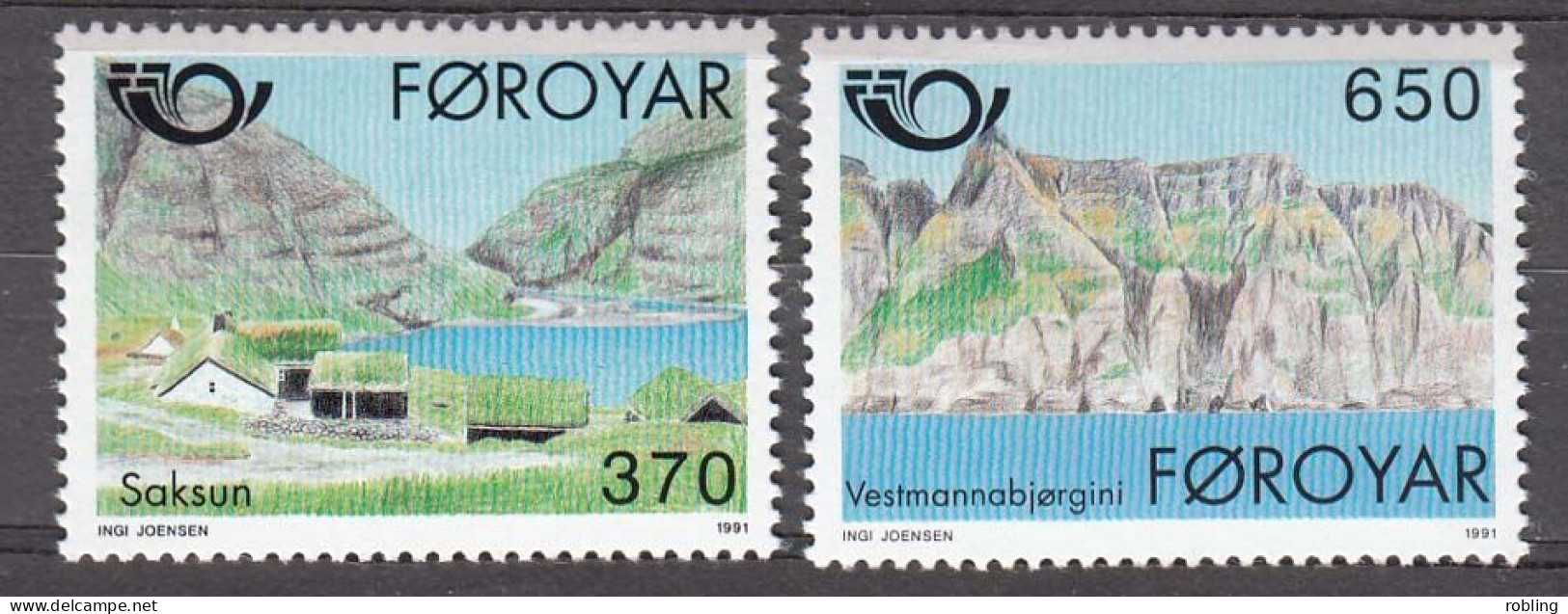 Faroe Islands 1991  Mountains Michel 219-20  MNH 30998 - Montagnes