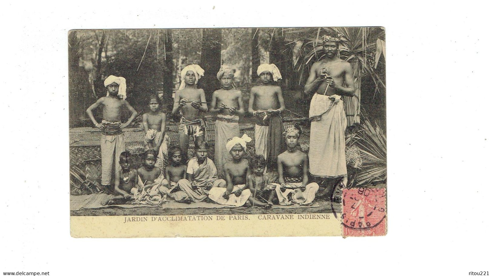 Cpa - PARIS - Jardin D'Acclimatation De Paris - Caravane Indienne - Homme Enfant - 1906 - Asie