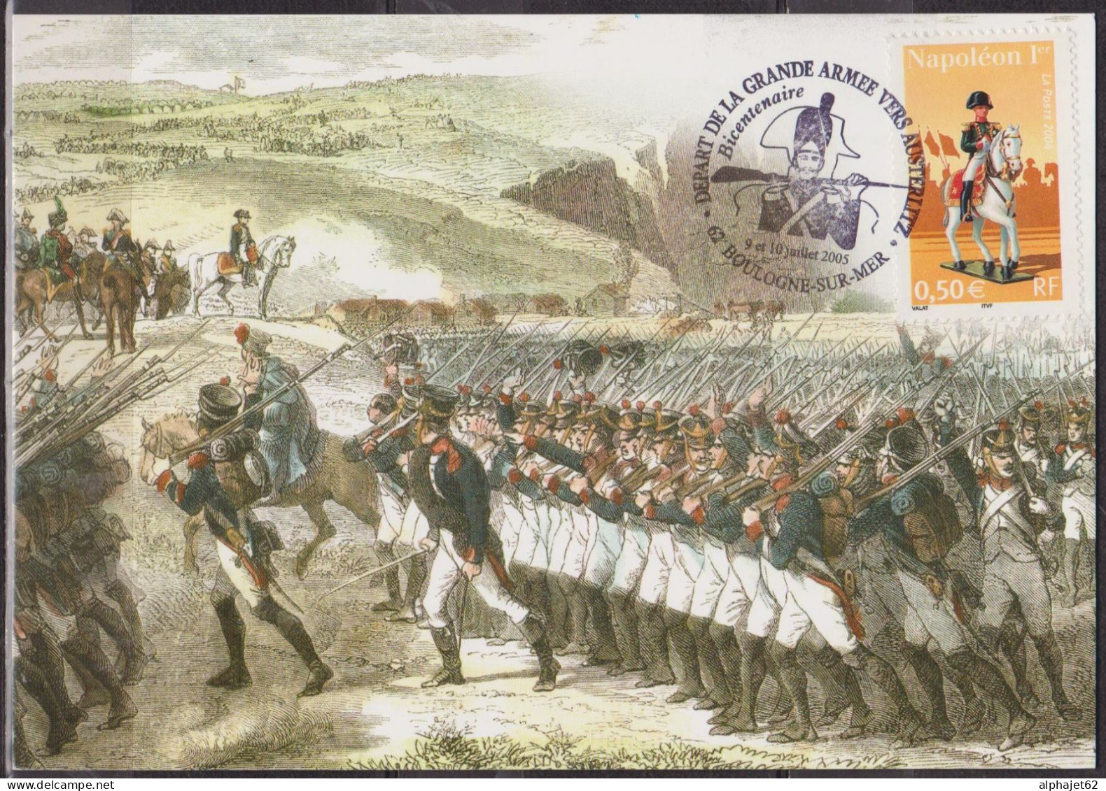 Napoléon - Austerlitz - Camp De Boulogne - FRANCE - Carte Maximum - Grande Armée - Boulogne Sur Mer - N° 3683 - 2005 - Napoléon