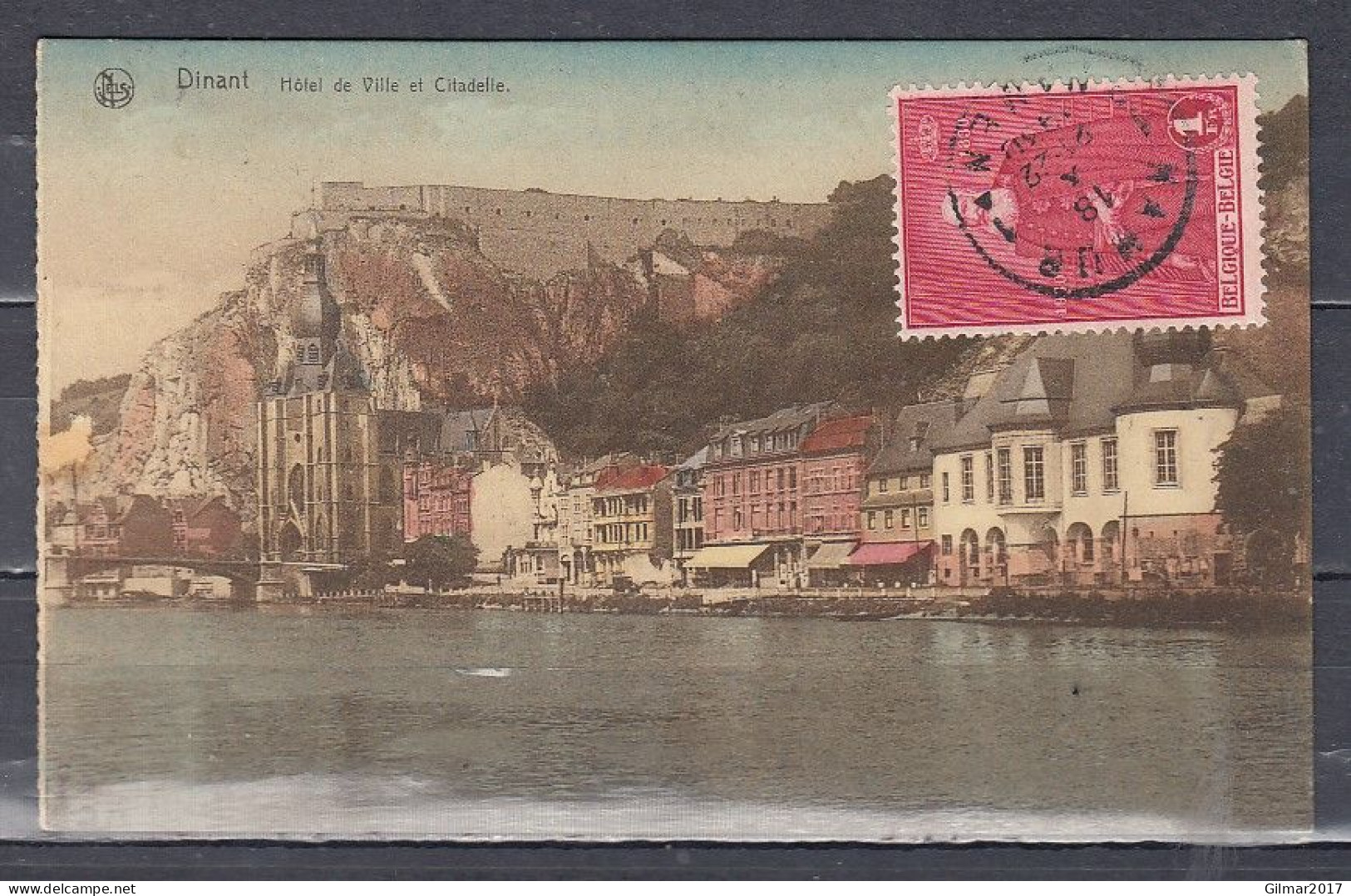 Postkaart Van Namur 1 Naar Paris (Frankrijk) Met Langstempel Dinant - Langstempel