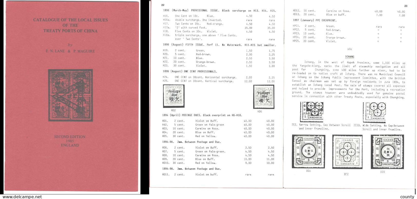 Local Issues Of Treaty Ports Of China, Lane/Maguire, 40pa, Prices Stamps & Stationery - Interesting Cinderella Catalogue - Cinderella / Fantasiepostzegels