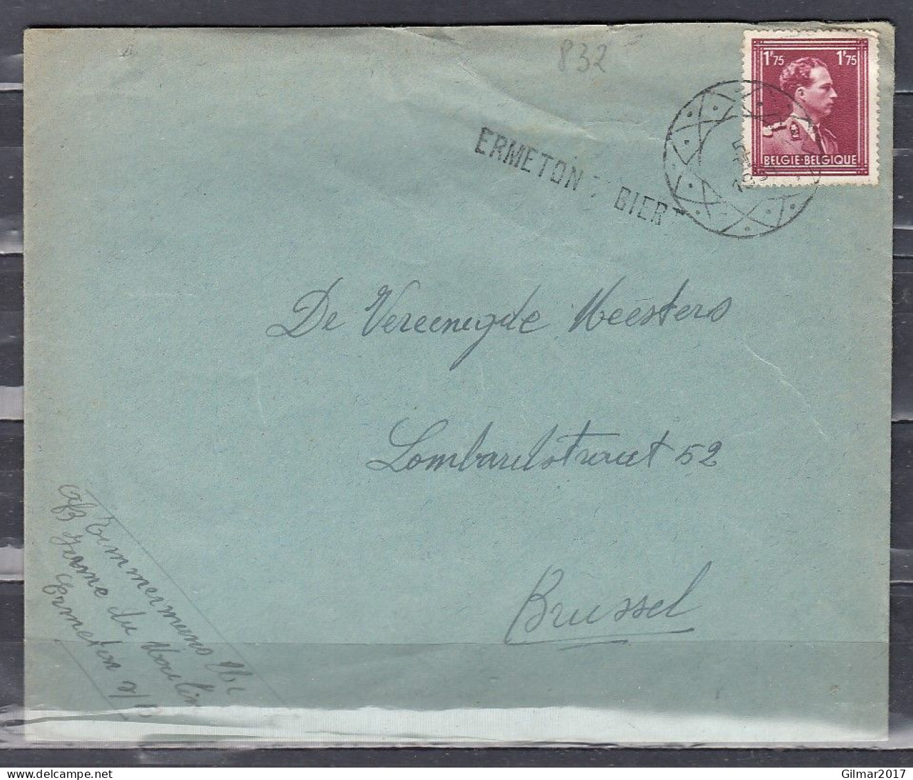 Brief Met Langstempel Ermeton S/Biert - Linear Postmarks