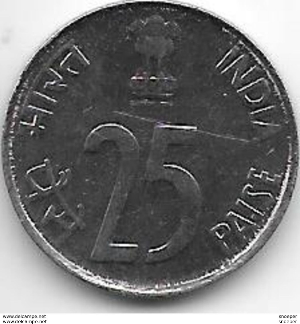 *india 25 PAISA 1990 B Km 54  Unc Catalog Val 7 ,00$ - Inde