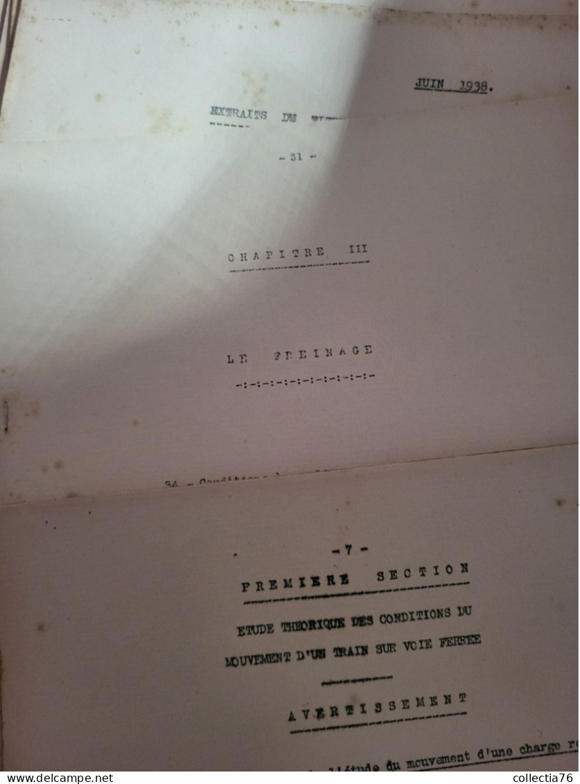 MILITARIA DOCUMENTS REGLES A OBSERVER COMPOSITION TRAINS EN TEMPS DE GUERRE 1938 - Documenti