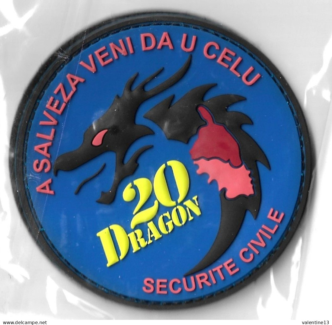 Ecusson PVC SECURITE CIVILE DRAGON 20 A SALVEZAVENI DA U CELU 1 - Brandweer