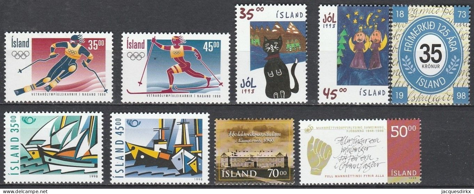 Iceland      .       Yvert    .   9 Stamps   .     **      .      MNH - Neufs