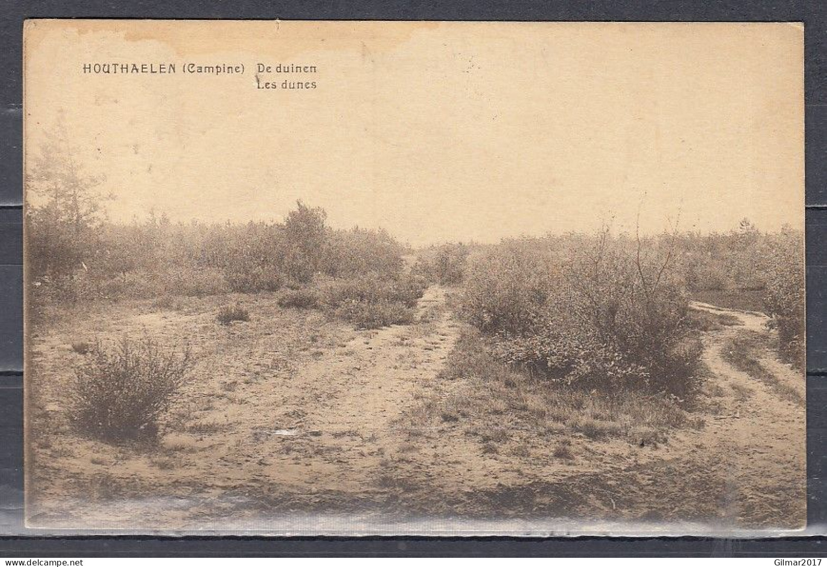 Brief Van Hasselt H Naar St Josse Ten Noode Met Langstempel Houthaelen - Griffes Linéaires