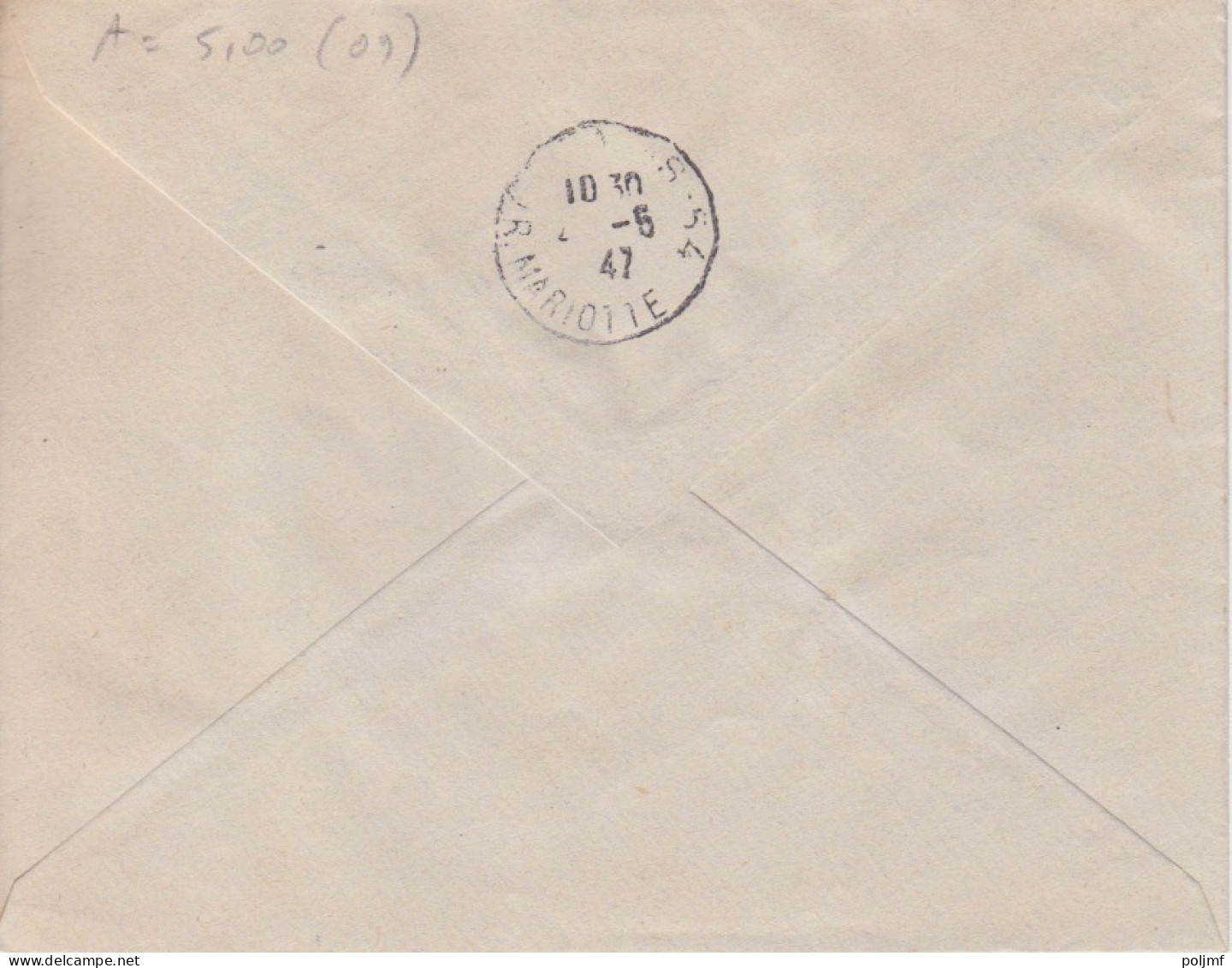 Lettre Obl. Cachet événementiel Prix Alfred Leblanc Le Mans Le 24 Mai 47 Sur 50c + 4f Dulac N° 695 (tarif Du 1° Mars 47) - 1944-45 Marianne De Dulac