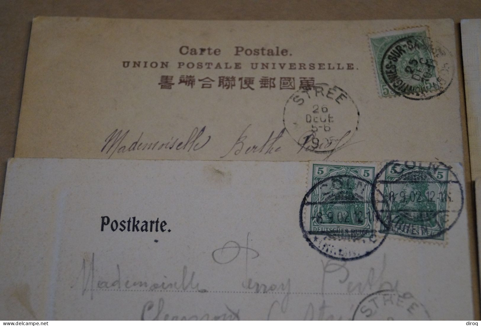 Superbe Lot De 9 Envois Avec Belle Oblitération De Strée,envois Sur Belles Cartes Anciennes - Erinofilia [E]