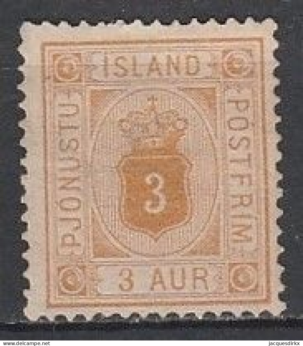Iceland      .       Yvert    .     Service 3A       .     (*)    .     Mint Without Gum - Servizio