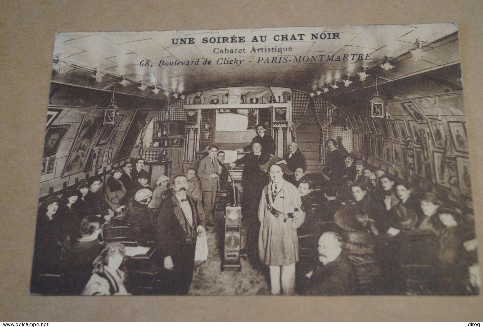Superbe Ancienne Carte,RARE,une Soirée Au Chat Noir 1931 - Cafés, Hôtels, Restaurants