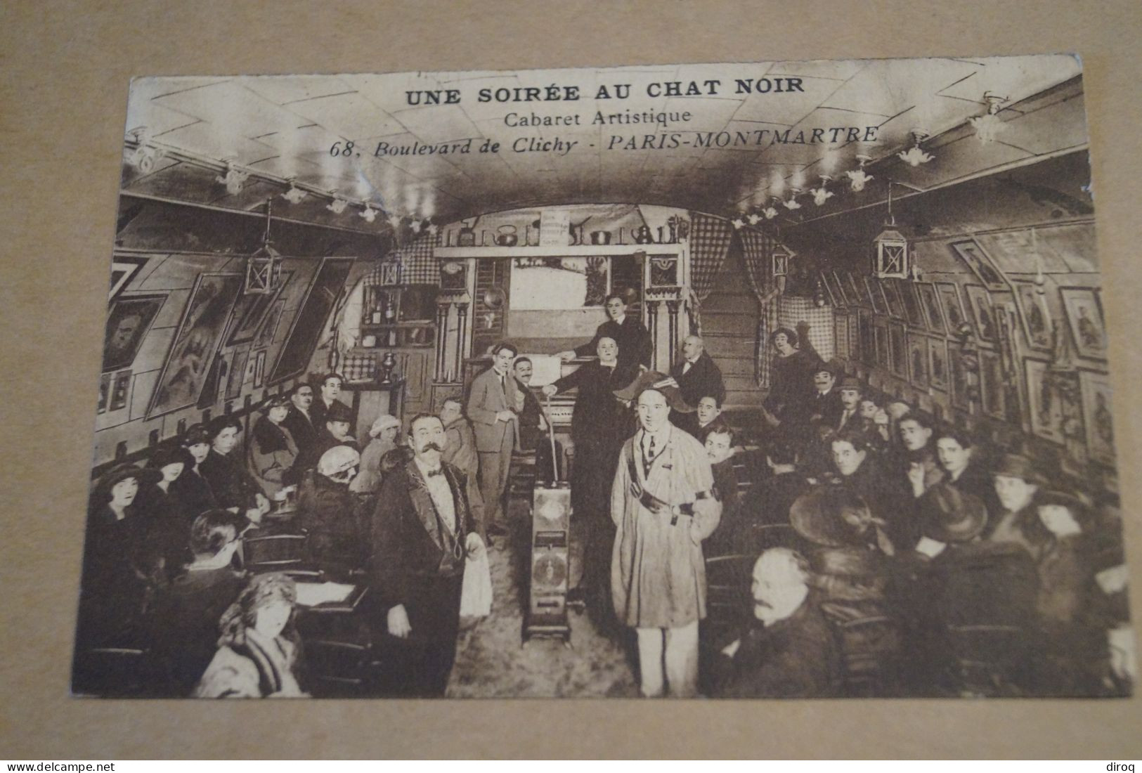 Superbe Ancienne Carte,RARE,une Soirée Au Chat Noir 1931 - Cafés, Hoteles, Restaurantes