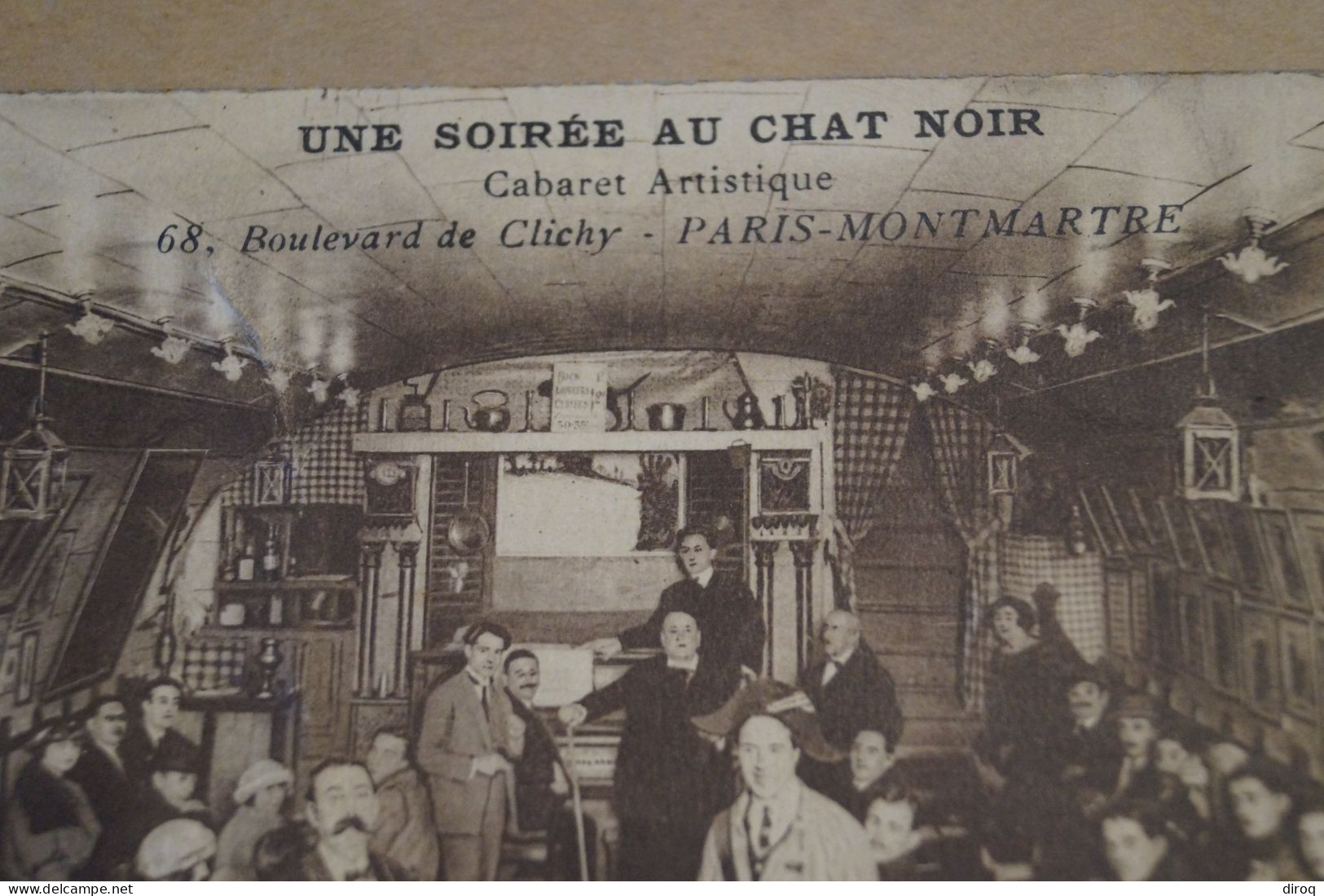 Superbe Ancienne Carte,RARE,une Soirée Au Chat Noir 1931 - Cafés, Hotels, Restaurants