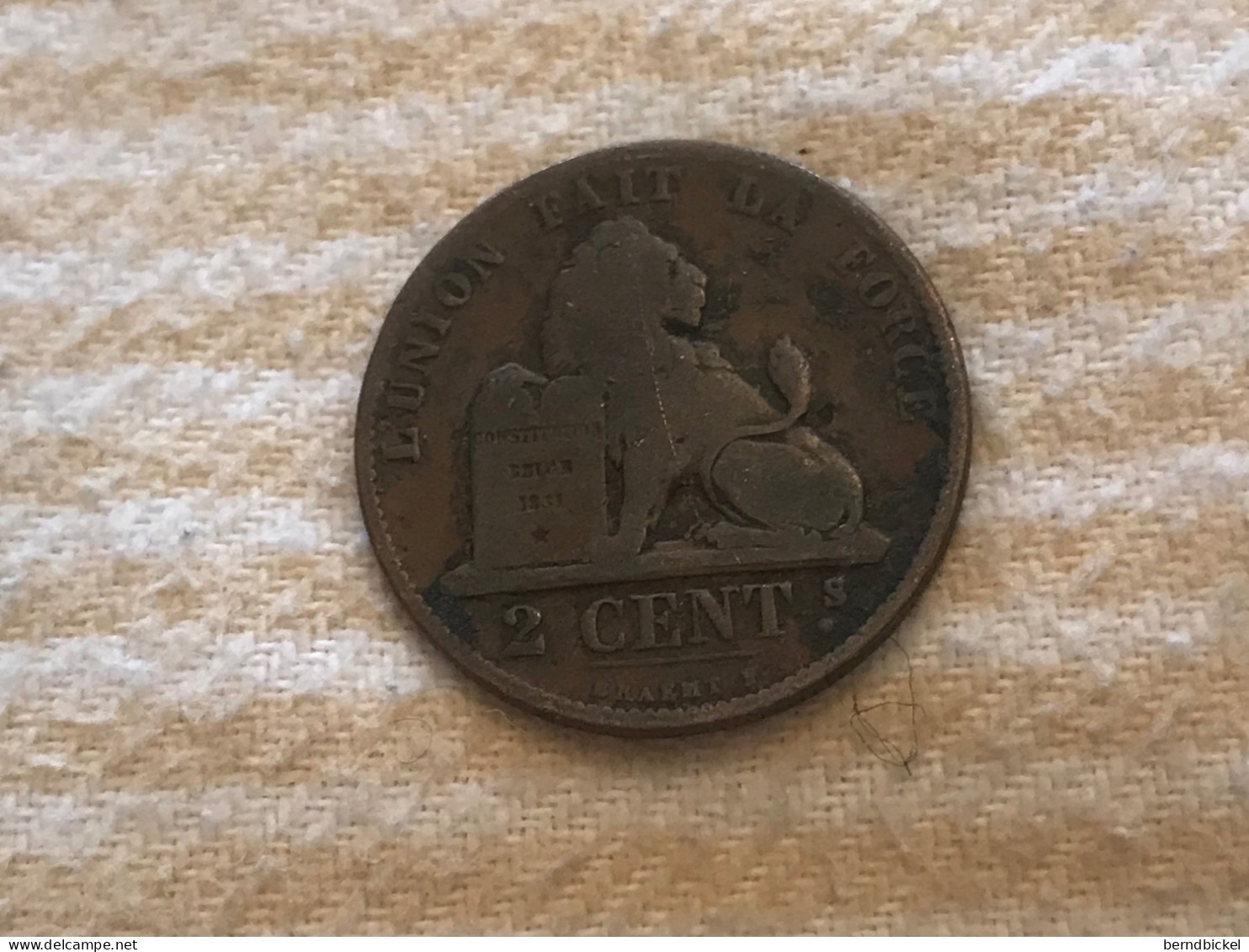 Münze Münzen Umlaufmünze Belgien 2 Centimes 1875 - 2 Cent