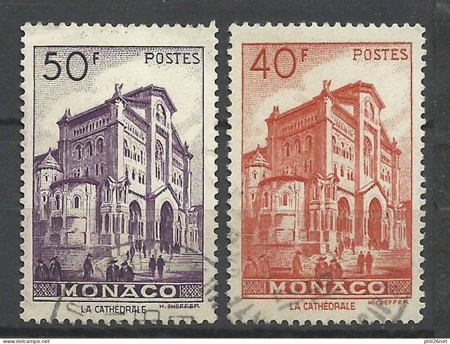 Monaco  N° 313B  Et 313C    Oblitérés  B/TB       Voir Scans  Soldé    ! ! ! - Used Stamps