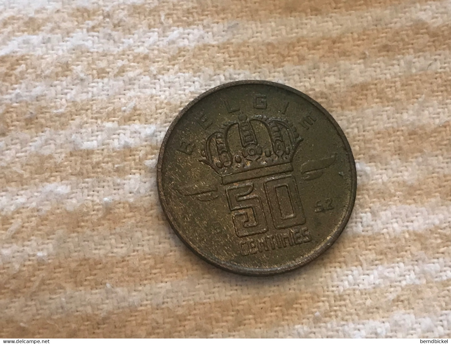 Münze Münzen Umlaufmünze Belgien 50 Centimes 1952 Belgie - 50 Cent