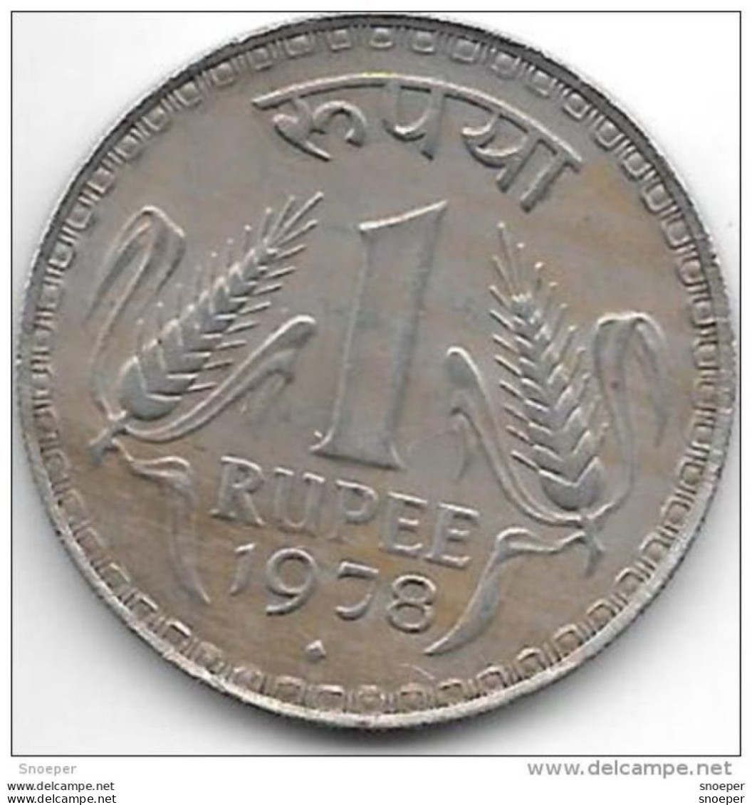 *india 1 Rupee 1978 B  Km 78.1  Unc - Inde
