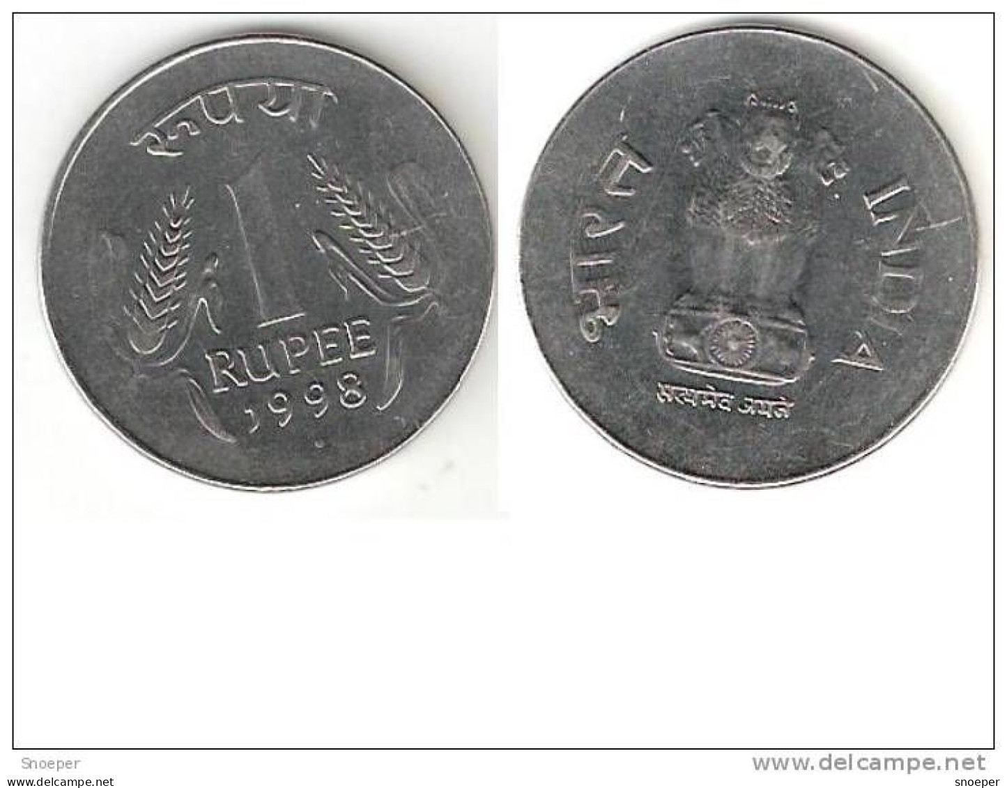 *india 1 Rupee 1998 B Km 92.2   Unc - Inde