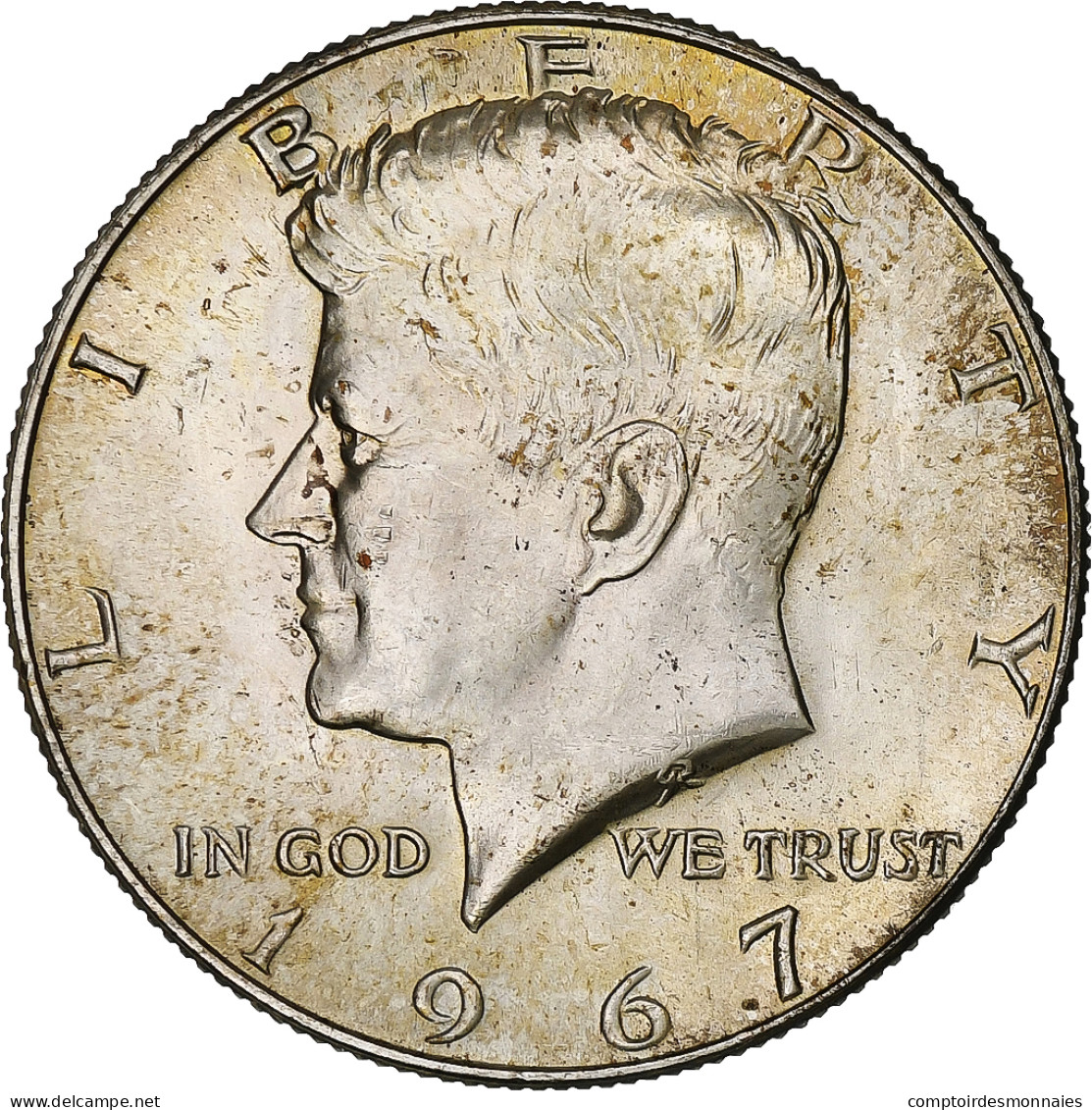 États-Unis, Half Dollar, Kennedy Half Dollar, 1967, U.S. Mint, Argent, TTB+ - 1964-…: Kennedy