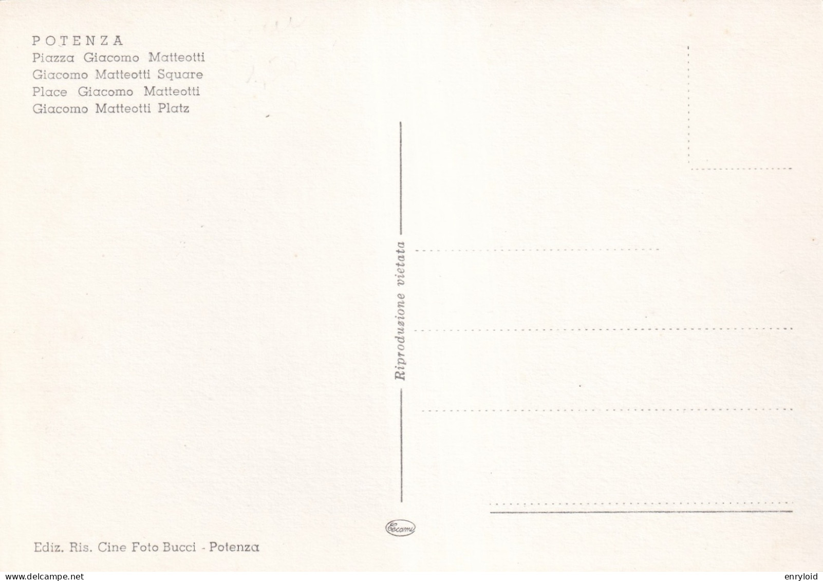 Potenza Piazza Giacomo Matteotti - Andere & Zonder Classificatie