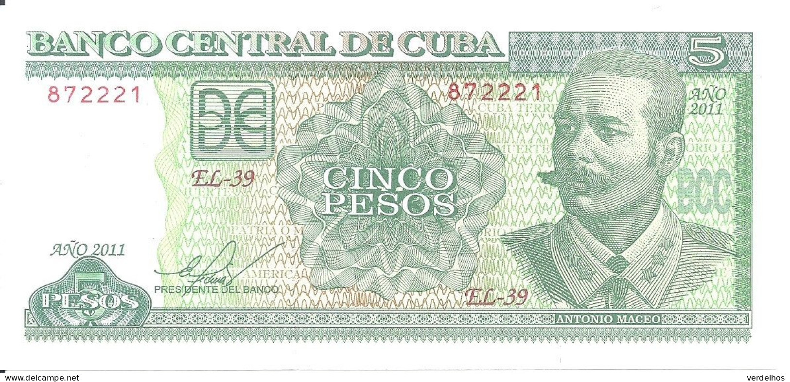 CUBA 5 PESOS 2011 UNC P 116 L - Kuba