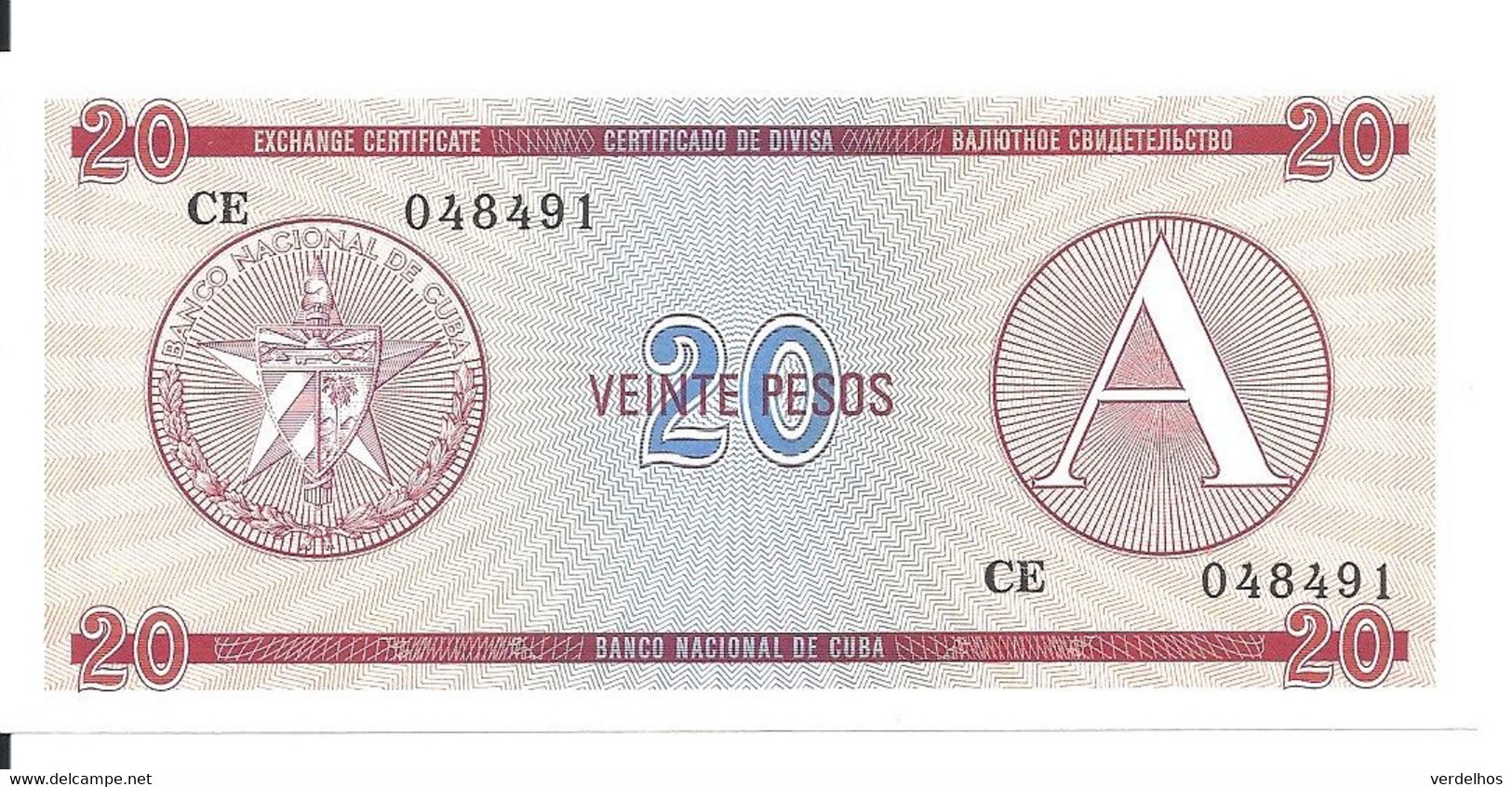 CUBA  20 PESOS  ND1985 UNC P FX5 - Kuba