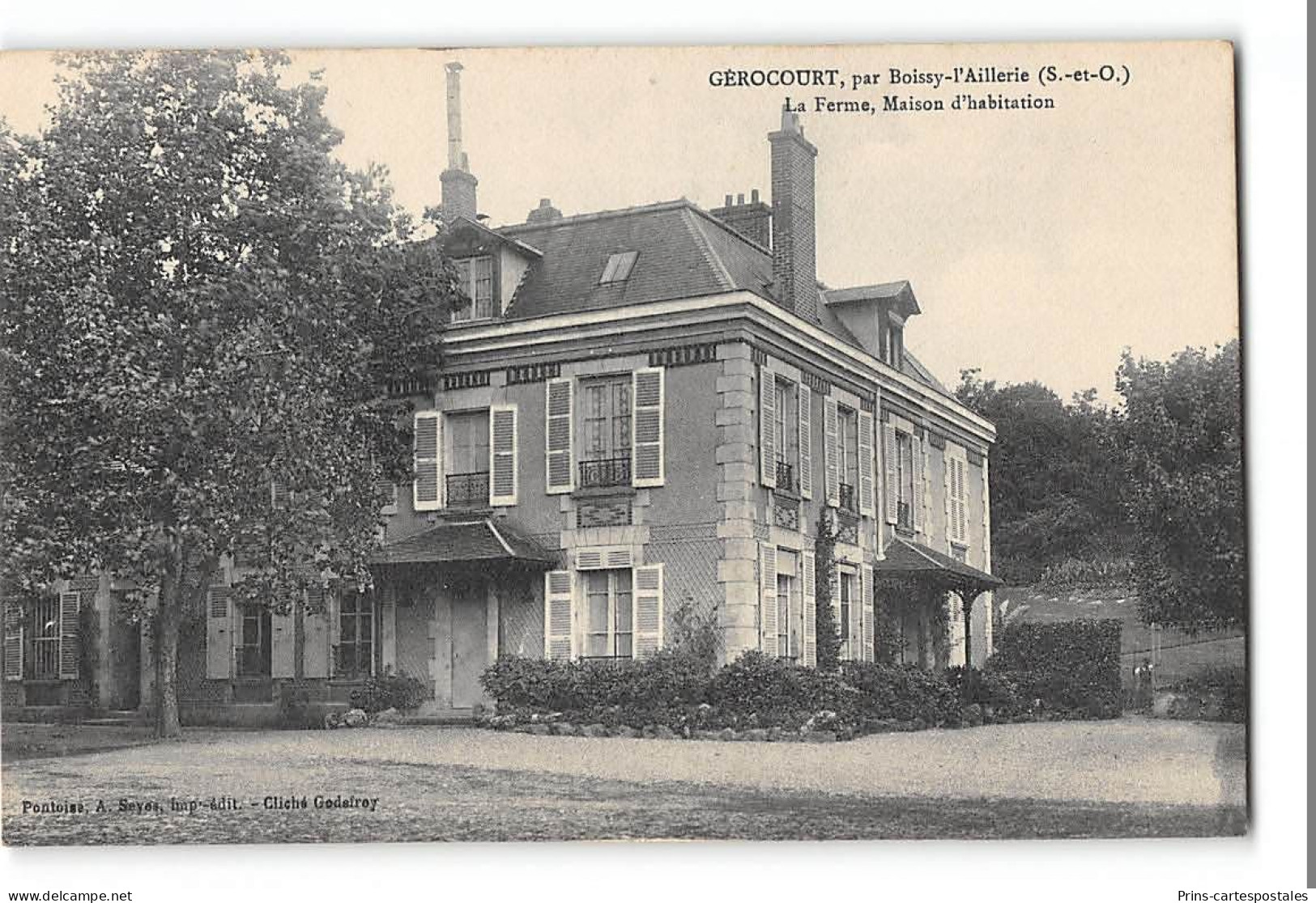 CPA 95 Gerocourt Par Boissy L'Aillerie La Ferme La Maison D'habitation - Boissy-l'Aillerie