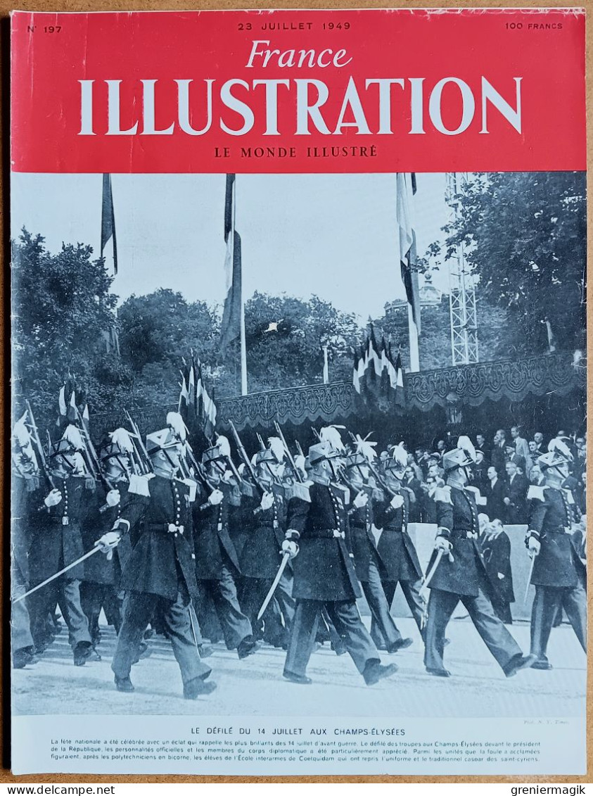 France Illustration N°197 23/07/1949 Exercice "Verity"/Syrie/Crémations Royales à Bali/Musée Bourdelle/Chemins De Fer - Algemene Informatie