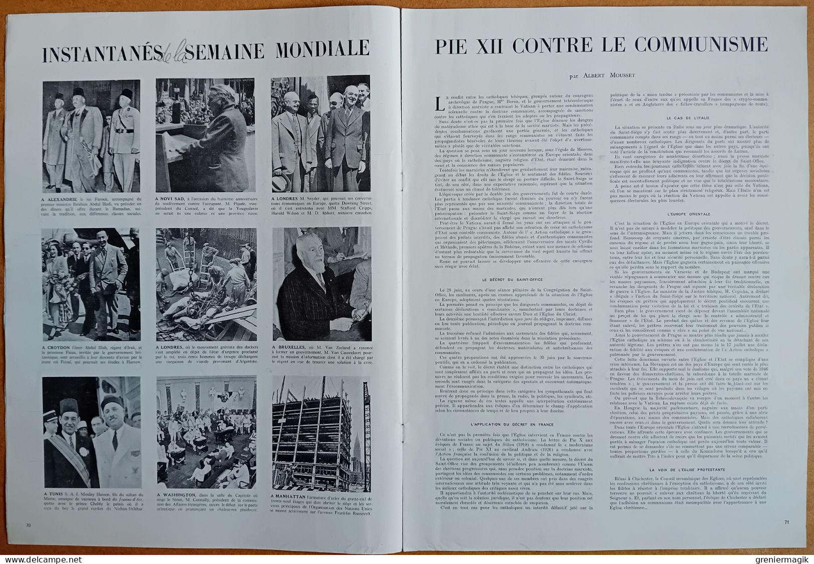 France Illustration N°197 23/07/1949 Exercice "Verity"/Syrie/Crémations Royales à Bali/Musée Bourdelle/Chemins De Fer - Testi Generali