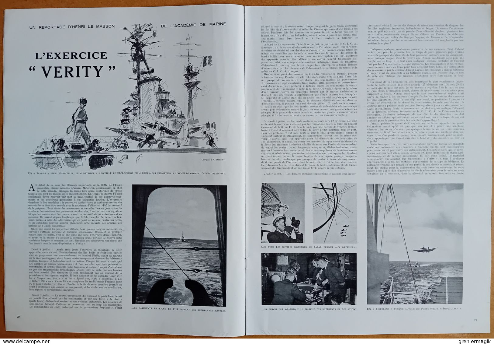 France Illustration N°197 23/07/1949 Exercice "Verity"/Syrie/Crémations Royales à Bali/Musée Bourdelle/Chemins De Fer - Allgemeine Literatur