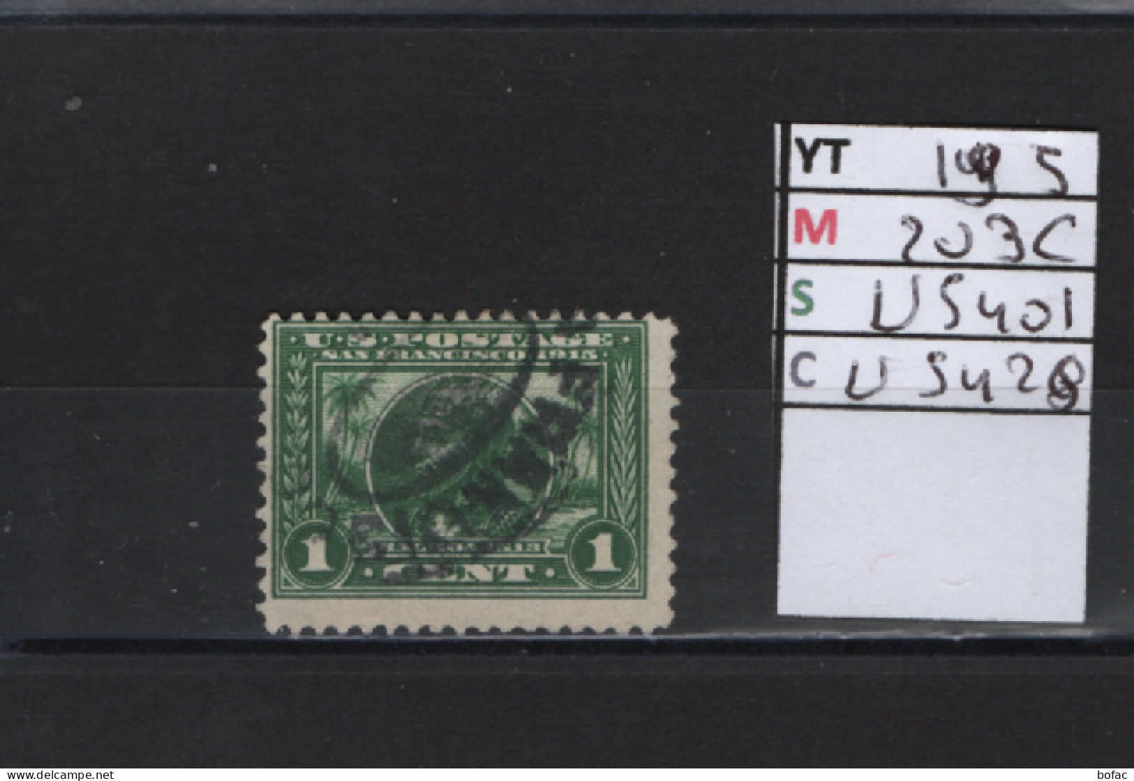 PRIX FIXE Obl 195 YT 203C MIC US401 SCOT US428 GIB V. Numez De Balboa 1912 1915 Etats Unis 58/06 - Used Stamps