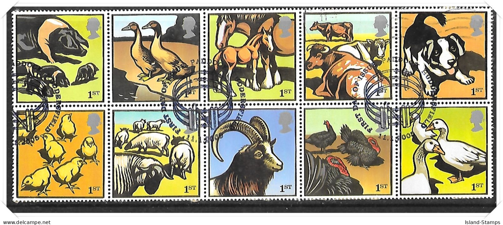 2005 Farm Animals Used Set HRD2-C - Used Stamps