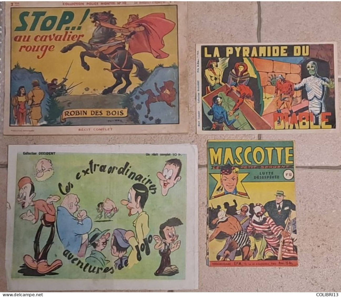 Recits Complets Lot De 4RC AVENTURIERS D AUJOURD HUI N°57 Coll. OCCIDENT Coll. BAGARRE DEVIL 1947 MASCOTTE N°53 1950 - Wholesale, Bulk Lots