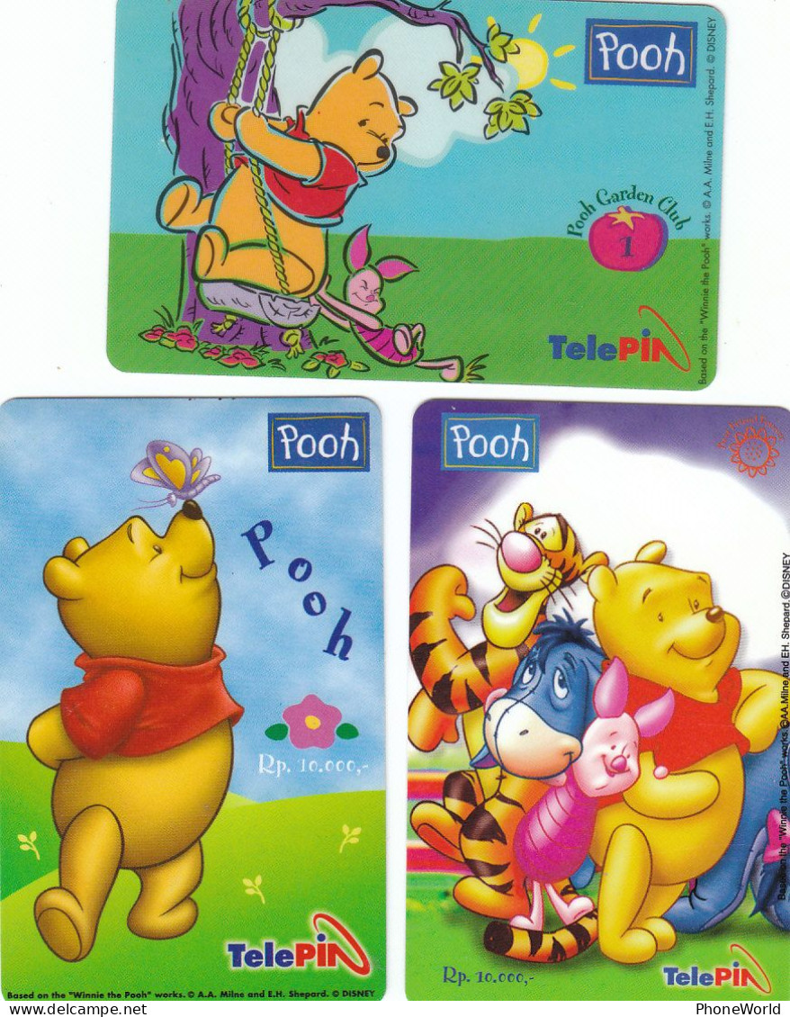 Indonesia, TelePin, Disney, Winnie The Pooh & Teddy Bear - Indonesia