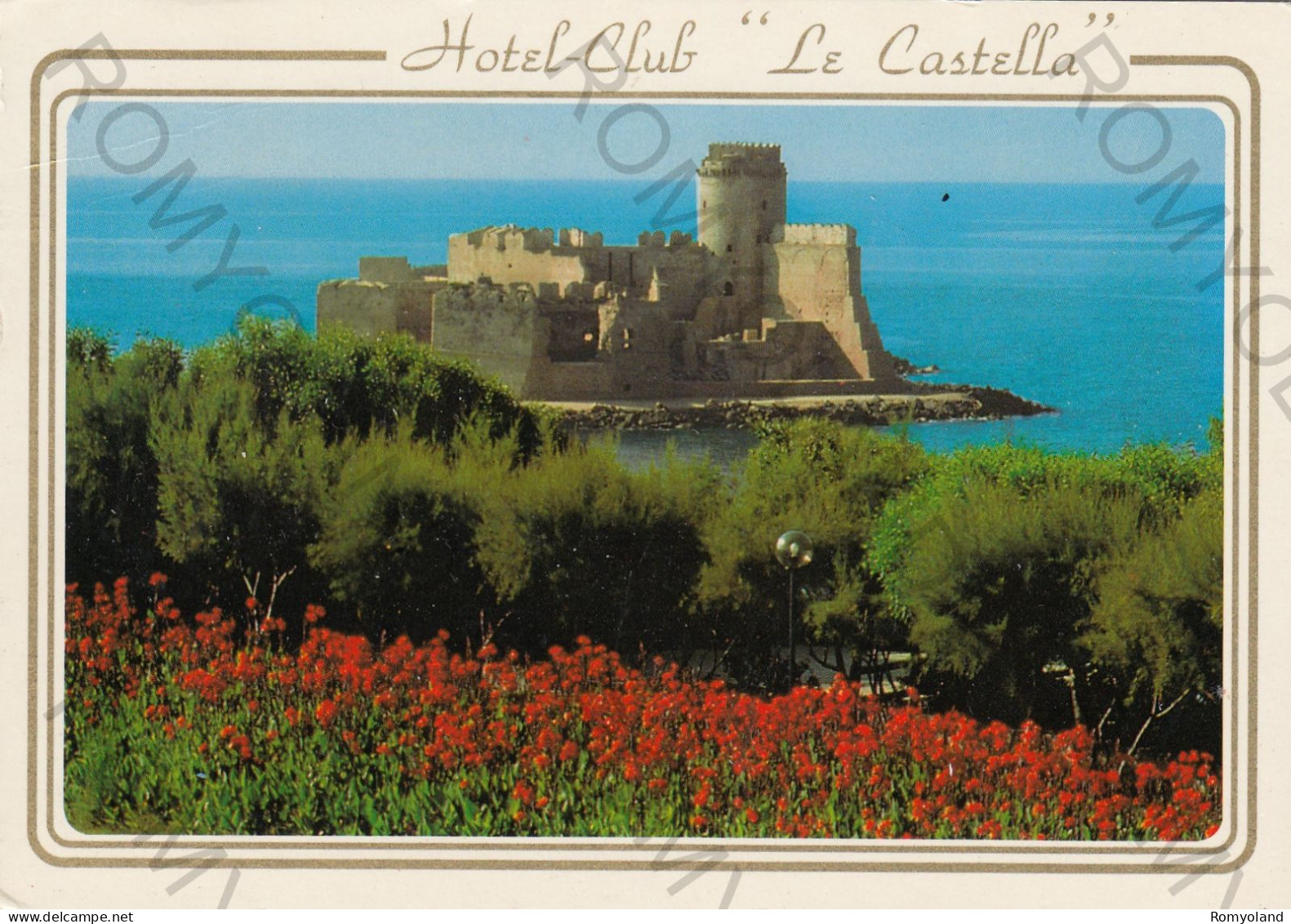 CARTOLINA  B9 CAPO RIZZUTO,CROTONE,CALABRIA-HOTEL-CLUB "LE CASTELLA"-MARE,SOLE,ESTATE,VACANZA,SPIAGGIA,VIAGGIATA 1994 - Crotone