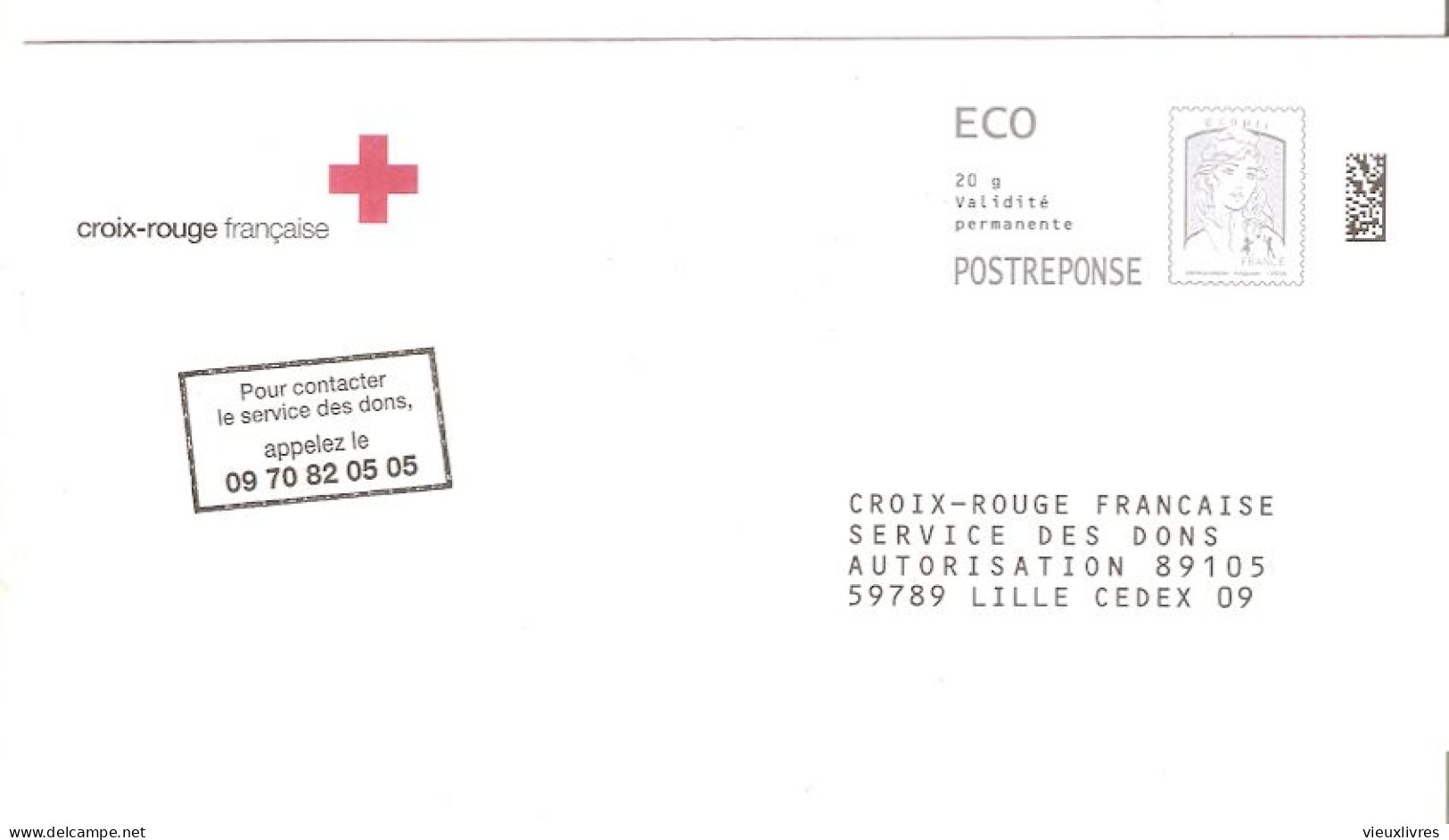 16P171 Croix-rouge Française Ciappa Kawena Entier Postal PAP ECO - PAP : Antwoord /Ciappa-Kavena