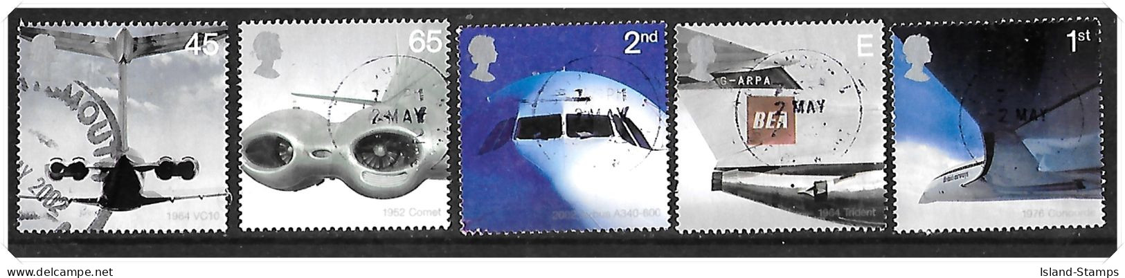 2002 Airliners Used Set HRD2-C - Used Stamps
