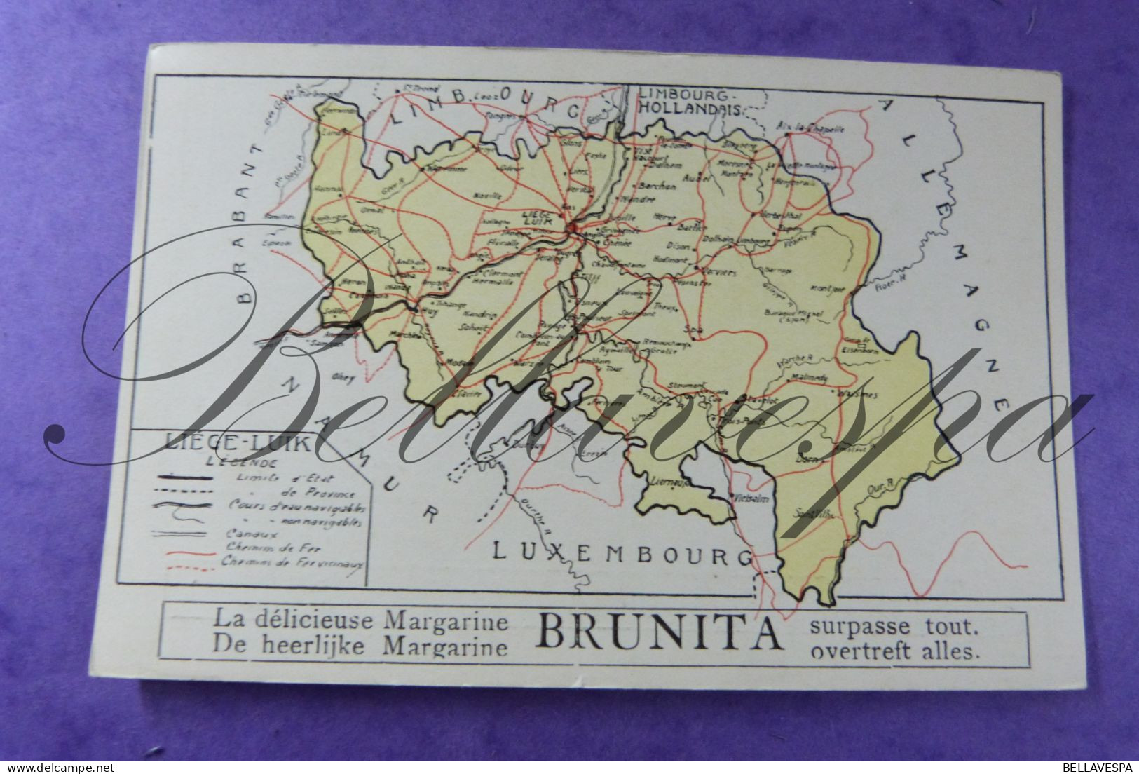 Brunita Boter Beurre Pub  Margarine Landkaart  10 X Cpa  (9 X Provincies En Kaart Belgie) - Otros & Sin Clasificación