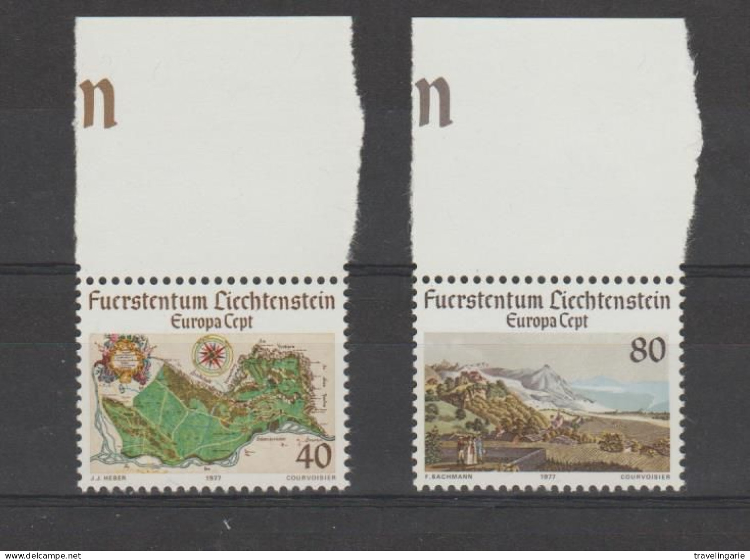 Liechtenstein 1977 Europa Landscapes With Part Of Sheet  MNH ** - 1977