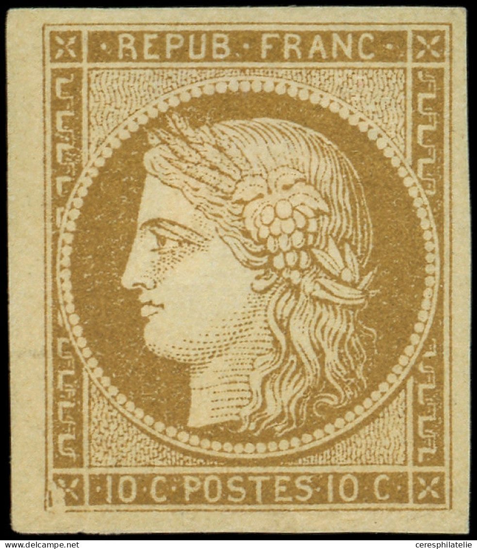 * EMISSION DE 1849 - 1    10c. Bistre-jaune, Très Belles Marges, TB. C - 1849-1850 Ceres