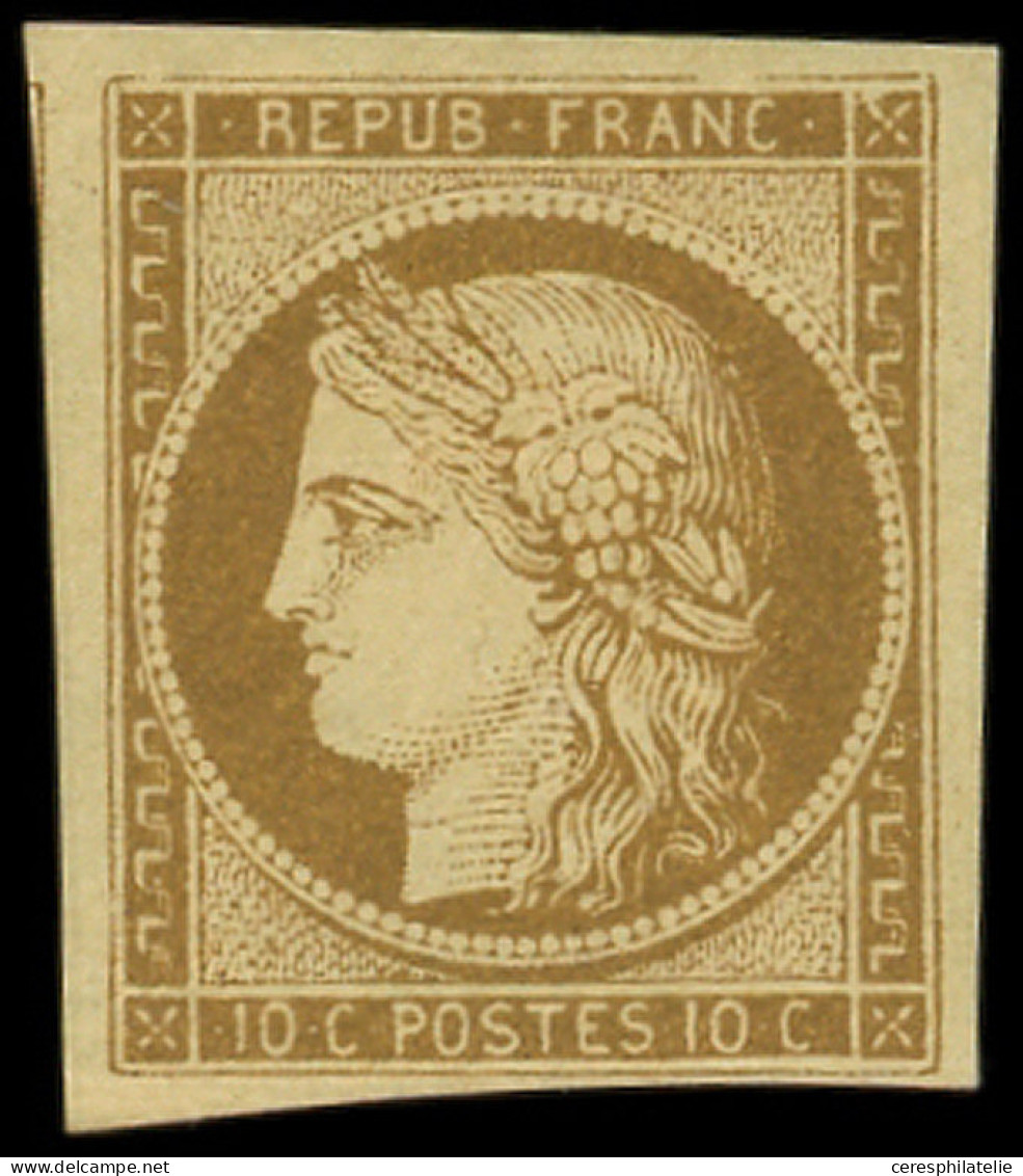 * EMISSION DE 1849 - 1a   10c. Bistre-brun, 3 Belles Marges, TTB. Br - 1849-1850 Ceres