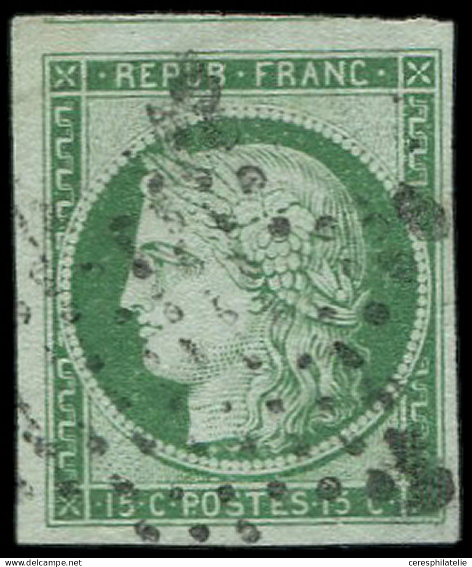 EMISSION DE 1849 - 2    15c. Vert, Obl. ETOILE, Très Grandes Marges Dont 2 Voisins, TTB - 1849-1850 Cérès