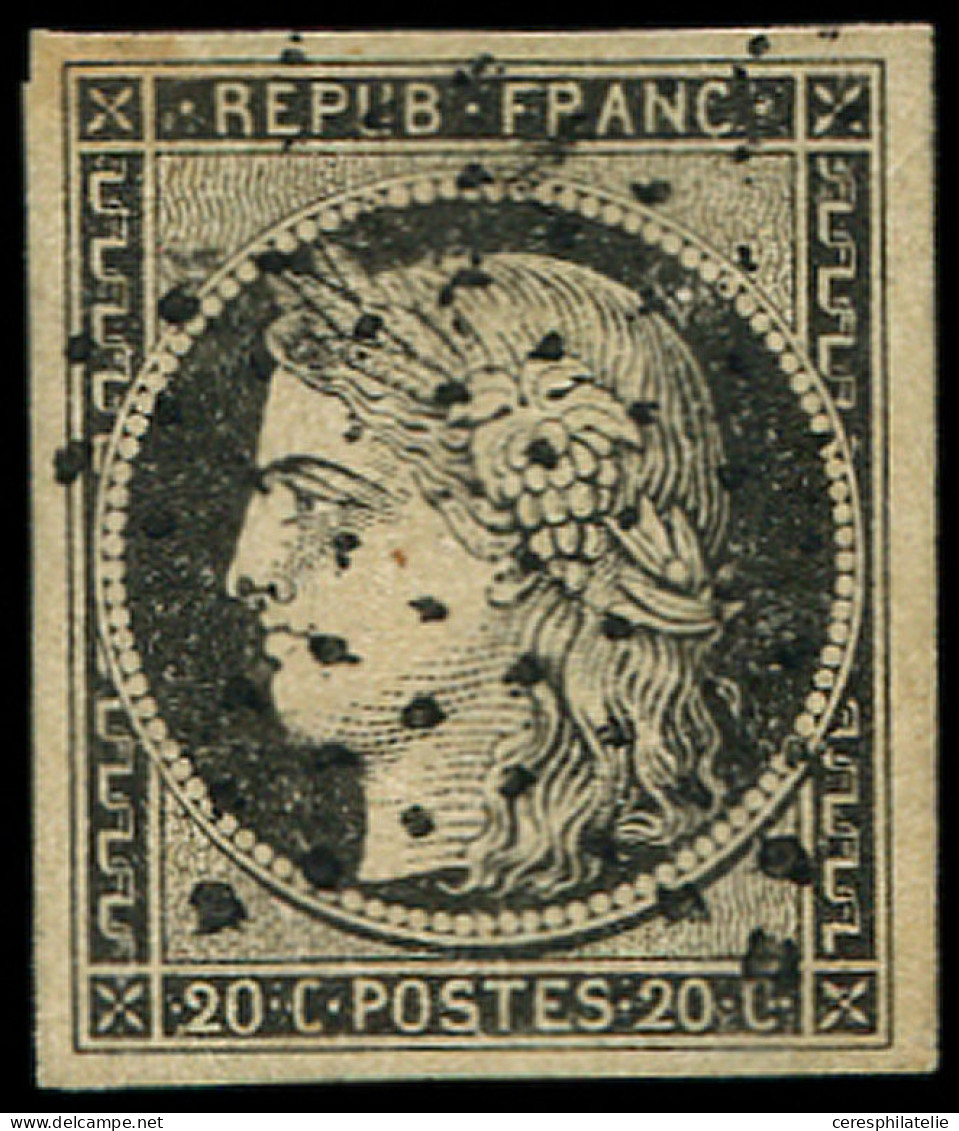 EMISSION DE 1849 - 3    20c. Noir Sur Jaune, Oblitéré ETOILE, TB - 1849-1850 Ceres