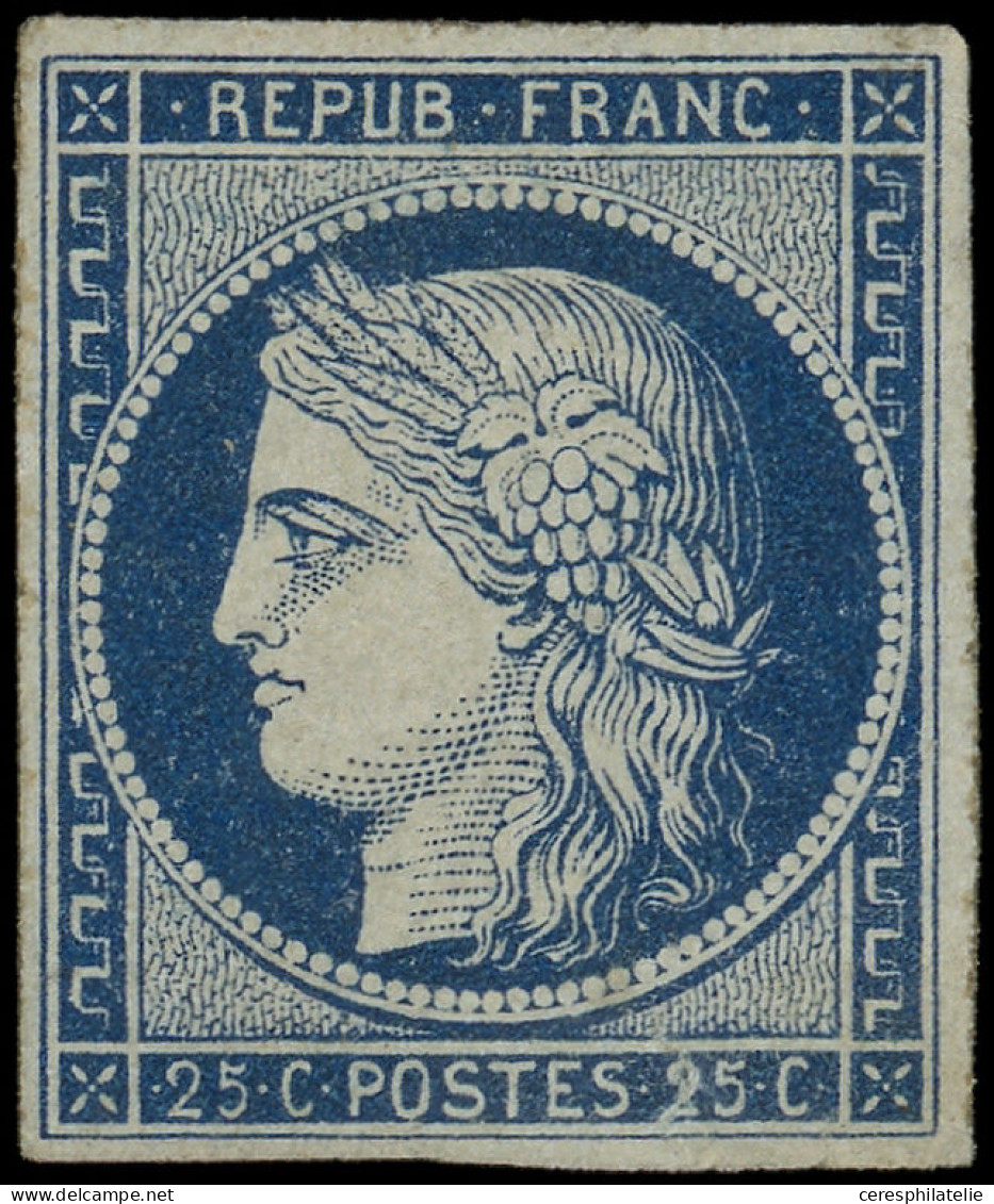 * EMISSION DE 1849 - 4a   25c. Bleu Foncé, TB. C - 1849-1850 Cérès