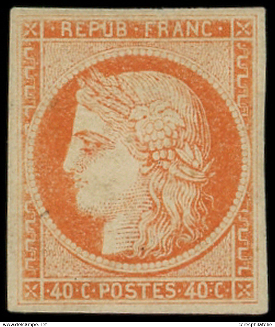 * EMISSION DE 1849 - 5    40c. Orange, Gomme Non Originale, Aspect TB - 1849-1850 Cérès