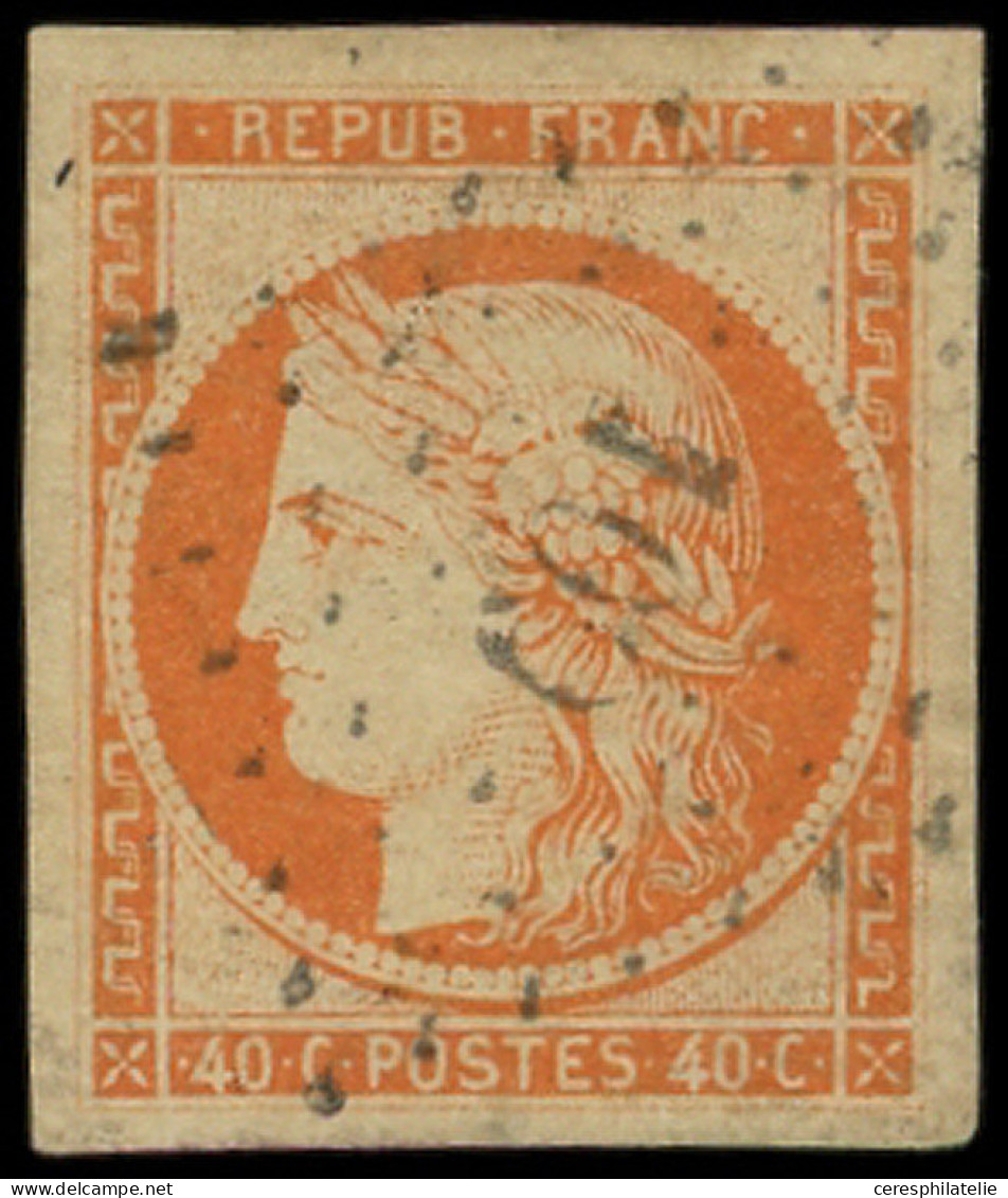 EMISSION DE 1849 - 5    40c. Orange, Obl. PC 109, Grandes Marges, TTB/Superbe - 1849-1850 Cérès