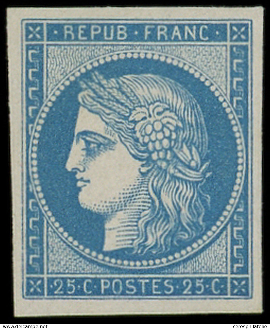 * EMISSION DE 1849 - R4d  25c. Bleu, REIMPRESSION, Frais Et TB - 1849-1850 Ceres